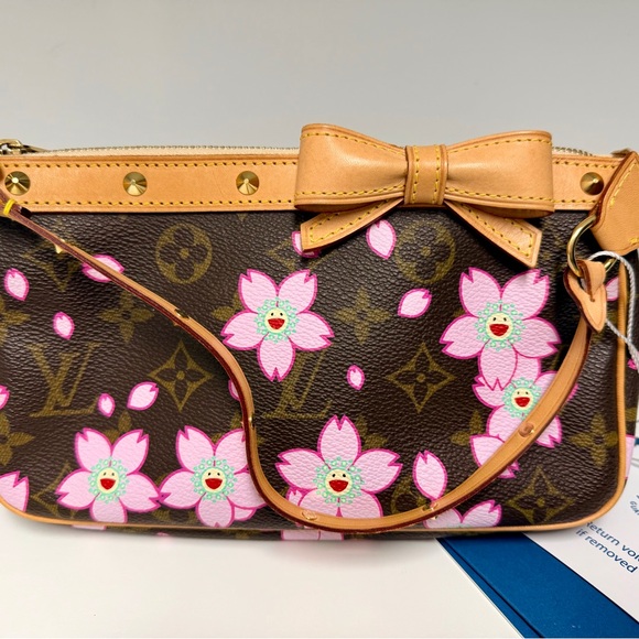 LOUIS VUITTON Monogram Cherry Blossom Takashi Murakami Pochette Accessories Bag - Picture 3 of 11